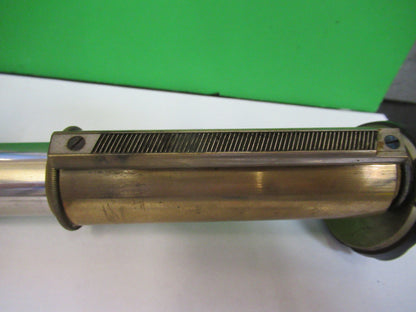 Antique Brass Reichert Tubus + Nosepiece Microscope Part