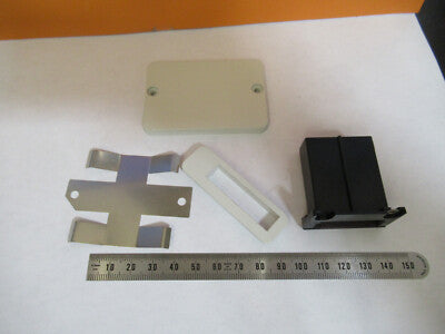 LEICA DMRB PLASTIC ACCESSORIES LOT MICROSCOPE PART AS PICTURED #P6-A-23