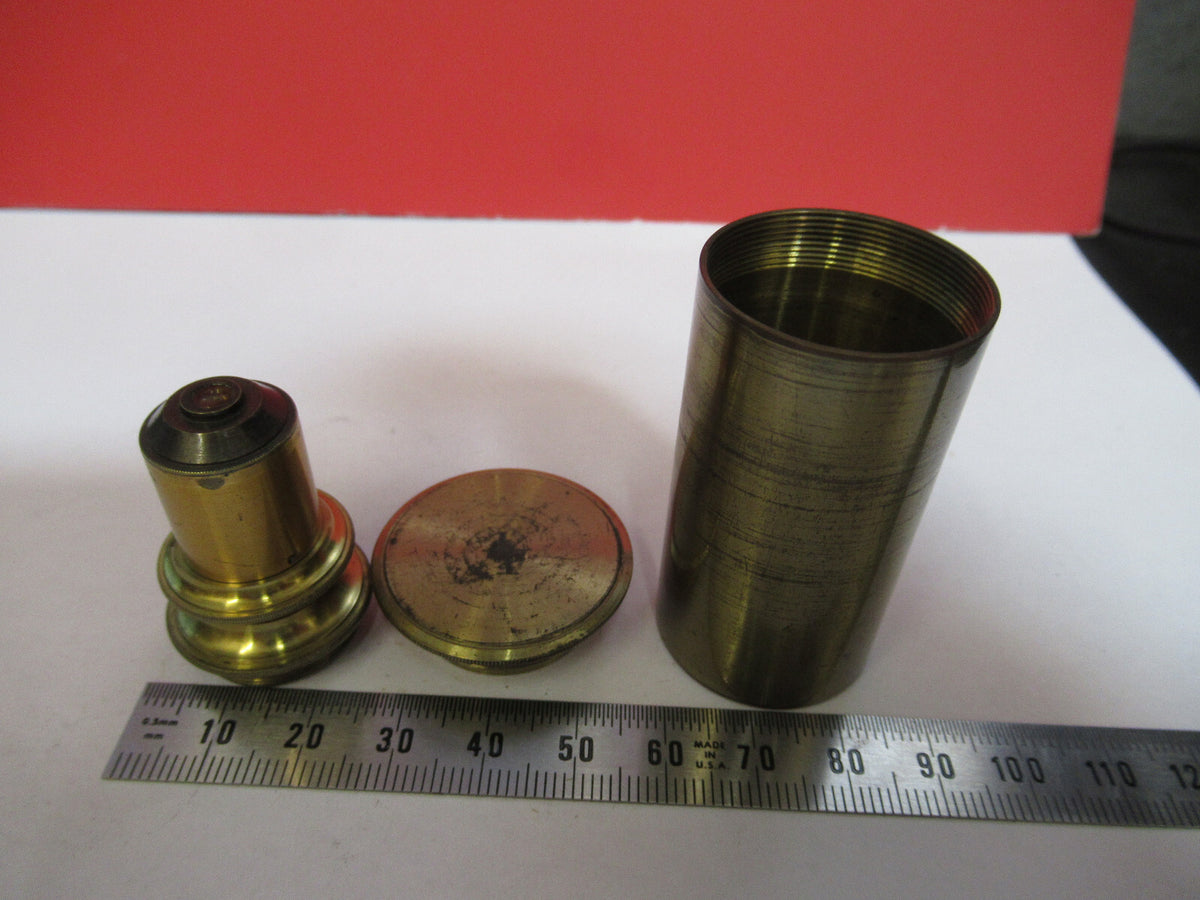 Antique Brass Beck London Objective Lens Microscope Part