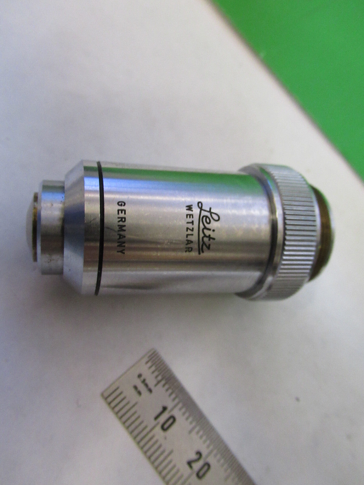 LEITZ wetzlar GERMANY OBJECTIVE MICROSCOPE PART 100X  /170 AS PICTURED X2-A-36