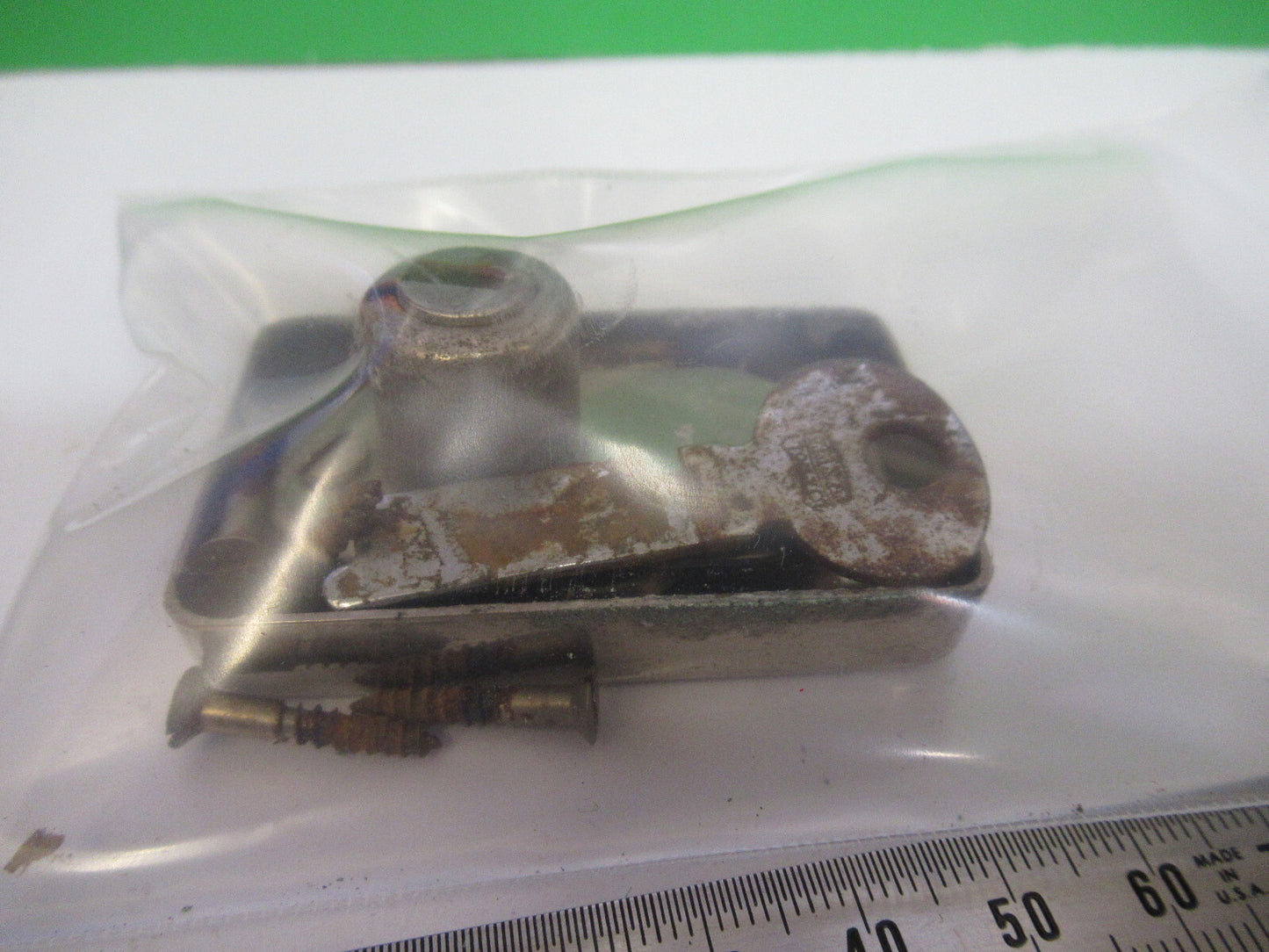 Lock & Key Wood Cabinet Germany Microscope Part