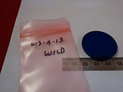 Wild Swiss M20 Glass Blue Filter Lens Microscope Part Optics