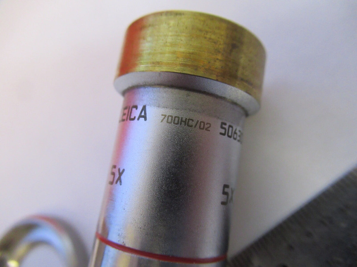 LEICA GERMANY 506302 5X INFINITY OBJECTIVE MICROSCOPE PART AS PICTURED &H6-A-27