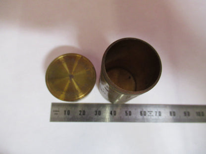 ANTIQUE BAUSCH LOMB USA EMPTY BRASS CAN MICROSCOPE PART AS PICTURED T9-A-10