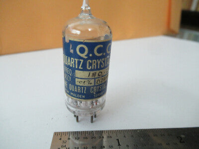 QUARTZ CRYSTAL FREQUENCY CONTROL Q.C.C. UK GLASS PACKAGE AS PICTURED &F2-A-91