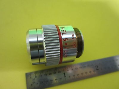 MICROSCOPE LEITZ GERMANY OBJECTIVE NPL 5X INFINITY OPTICS BIN#11-DT-X