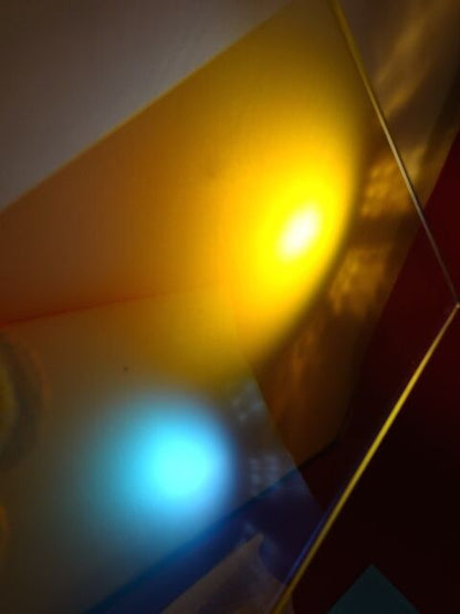 OPTICAL DICHROIC PLATE GLASS OPTICS AS IS #19-A-14
