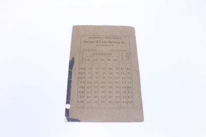 Bausch & Lomb Antique Booklet "Use and Care of the Microscope"