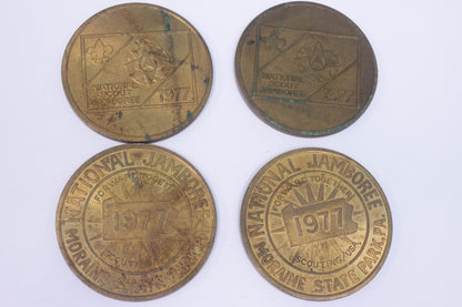 Boy Scouts of America "On My Honor I Will do My Best" Token & 1977 National Jamboree Coins