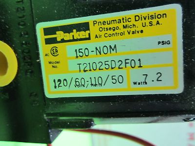 PARKER PNEUMATIC VALVE 150 PSI  BIN#37