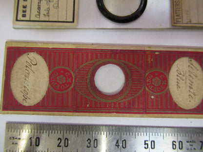 ANTIQUE LOT SLIDES SPECIMEN LONDON UK MICROSCOPE PART AS PICTURED Y2-A-82