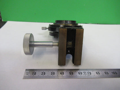 BAUSCH LOMB  CONDENSER + IRIS ANTIQUE MICROSCOPE PART OPTICS AS PICTURED F3-B-58