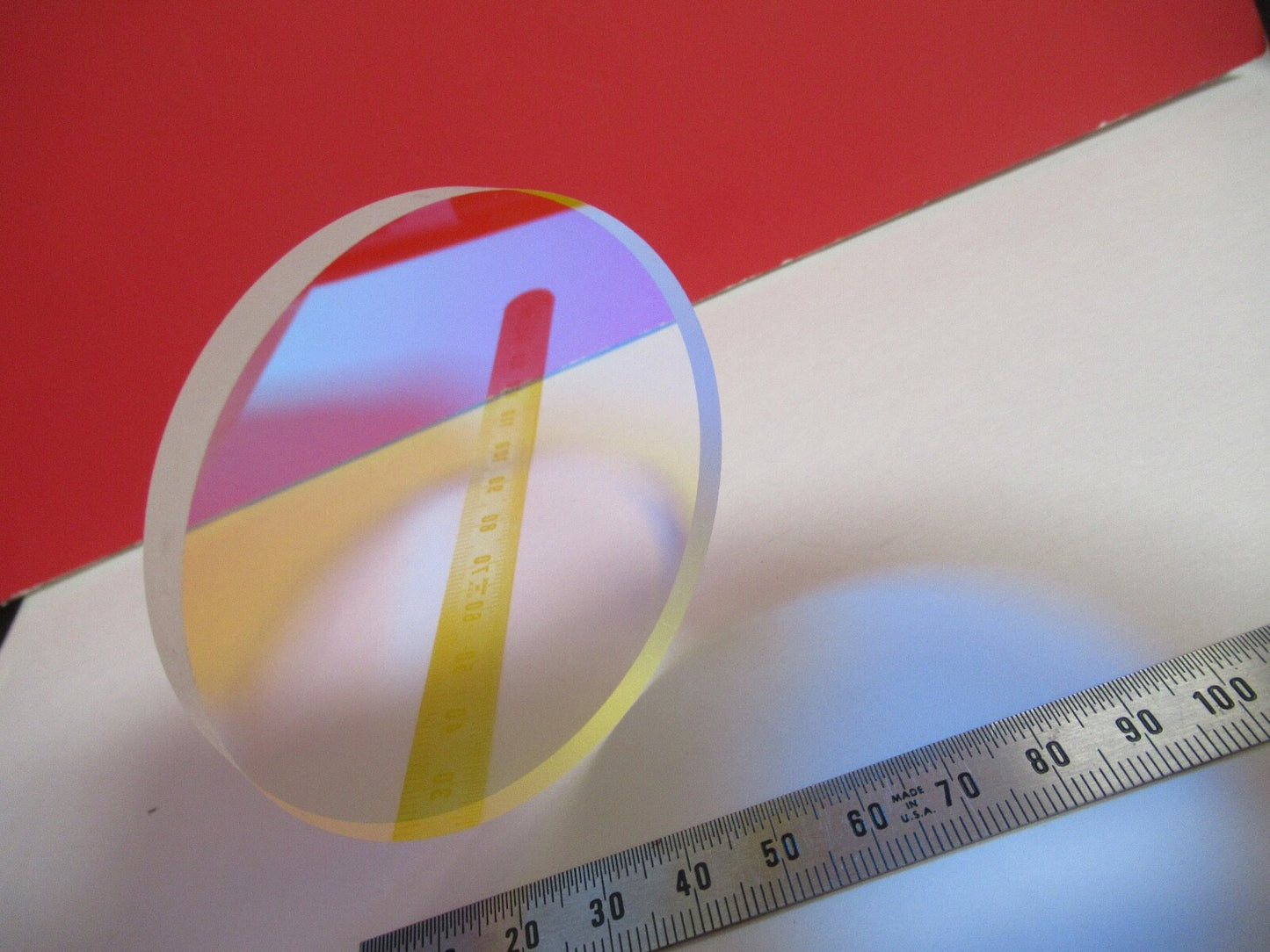 OPTICAL FLAT COATED FUSED SILICA PRO ZYGO LASER OPTICS AS PICTURED Q2-26