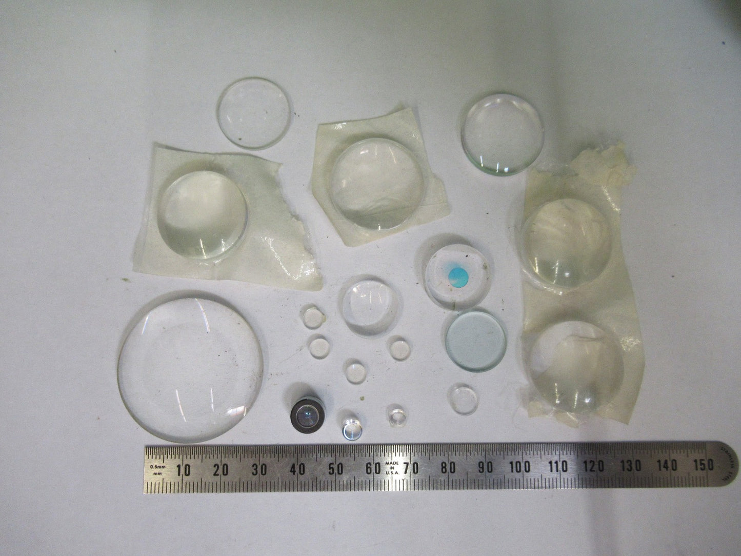 LOT OPTICAL GLASS LENSES ASSORTED LASER OPTICS NICE AS PICTURED U9-A-47