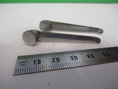 UNITRON JAPAN PAIR CLIPS STAGE MICROSCOPE PART AS PICTURED X2-A-67
