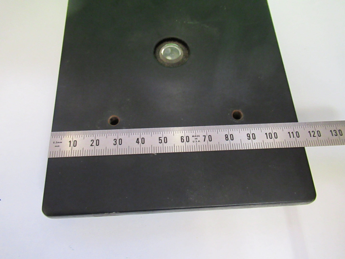 ANTIQUE BAUSCH LOMB STAGE TABLE METAL MICROSCOPE PART AS PICTURED V3-A-36