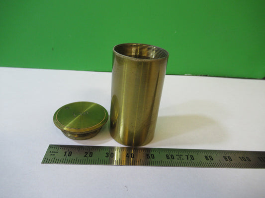 Antique Brass England United Kingdom Empty Can Microscope