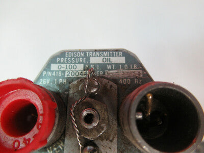 FOR PARTS EDISON TRANSMITTER 418-20044 AIRCRAFT PRESSURE OIL AS PICTURE Q1-FT-88