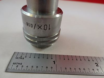 MICROSCOPE PART OBJECTIVE 10X LEITZ GERMANY OPTICS AS IS BIN#R2-C-10