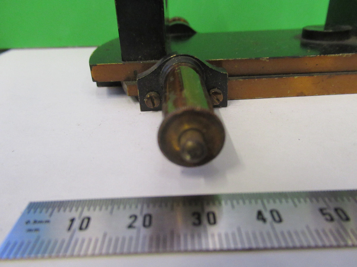 Antique Brass Stage Holder Unknown Rare Collimator Part