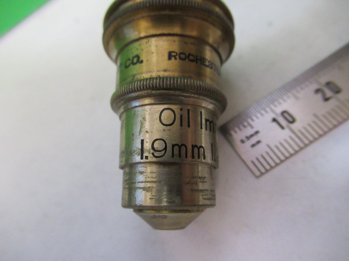 OBJECTIVE ANTIQUE BAUSCH LOMB 97X OPTICS MICROSCOPE PART AS PICTURED X2-A-96