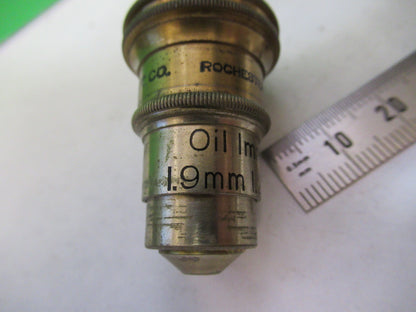 OBJECTIVE ANTIQUE BAUSCH LOMB 97X OPTICS MICROSCOPE PART AS PICTURED X2-A-96