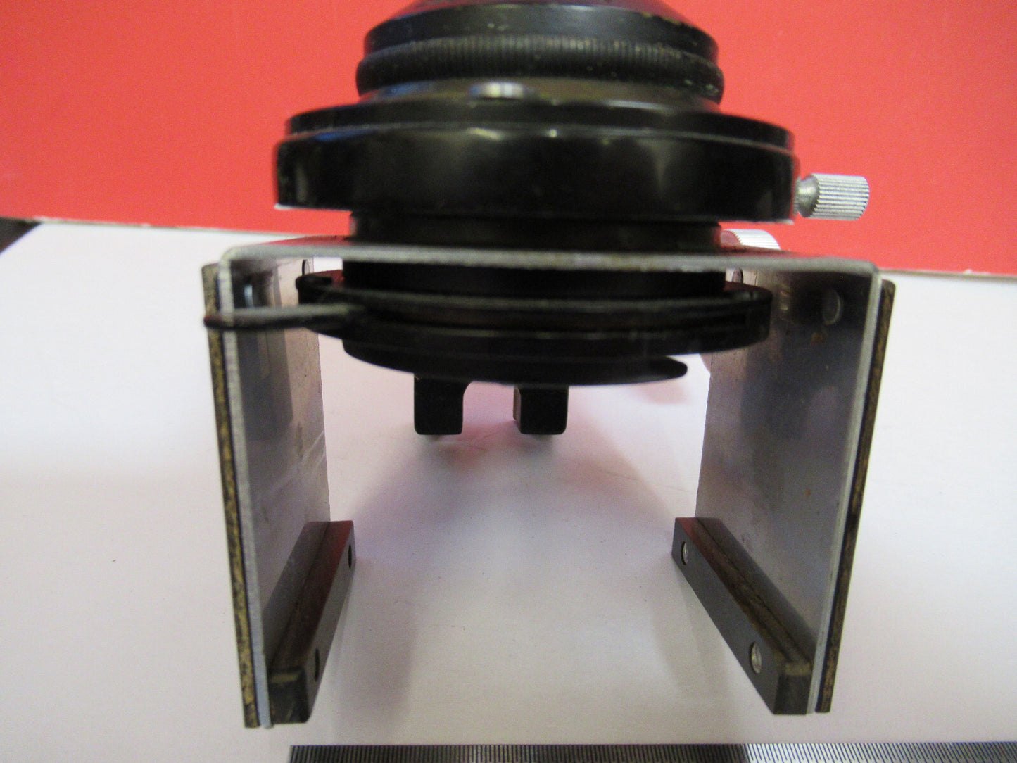 BAUSCH LOMB CONDENSER + IRIS ASSEMBLY MICROSCOPE PART AS PICTURED Q2-112
