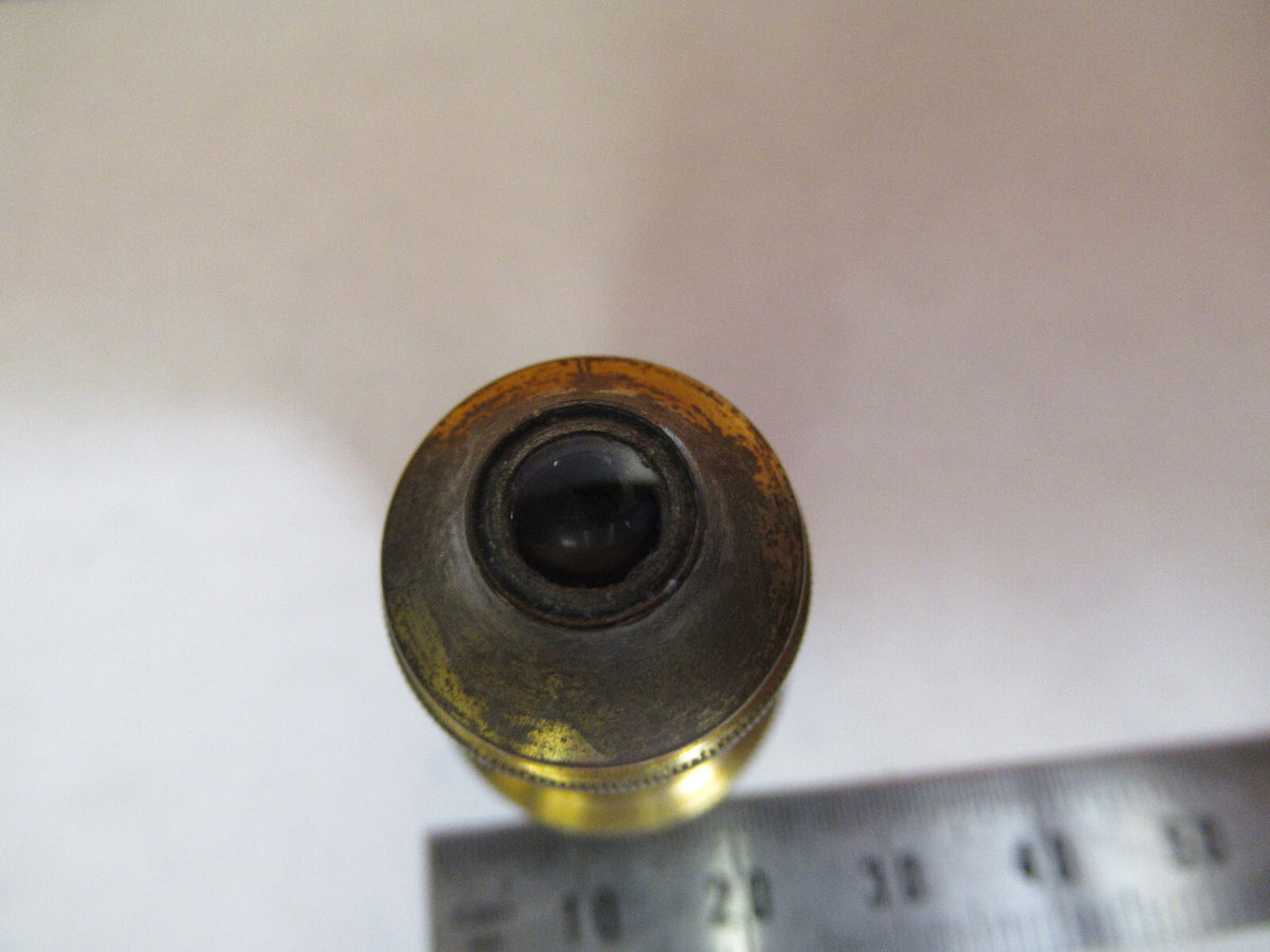ANTIQUE BRASS ERNST LEITZ OBJECTIVE "3" MICROSCOPE PART AS PICTURED Y3-A-47