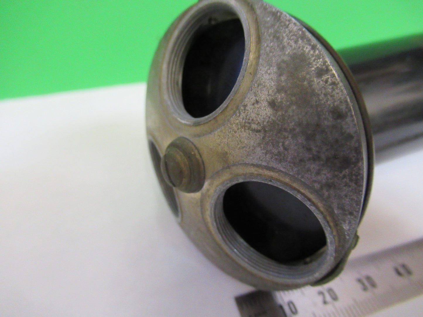 BAUSCH LOMB ANTIQUE BRASS TUBUS NOSEPIECE MICROSCOPE PART AS PICTURED  Y4-FT-91