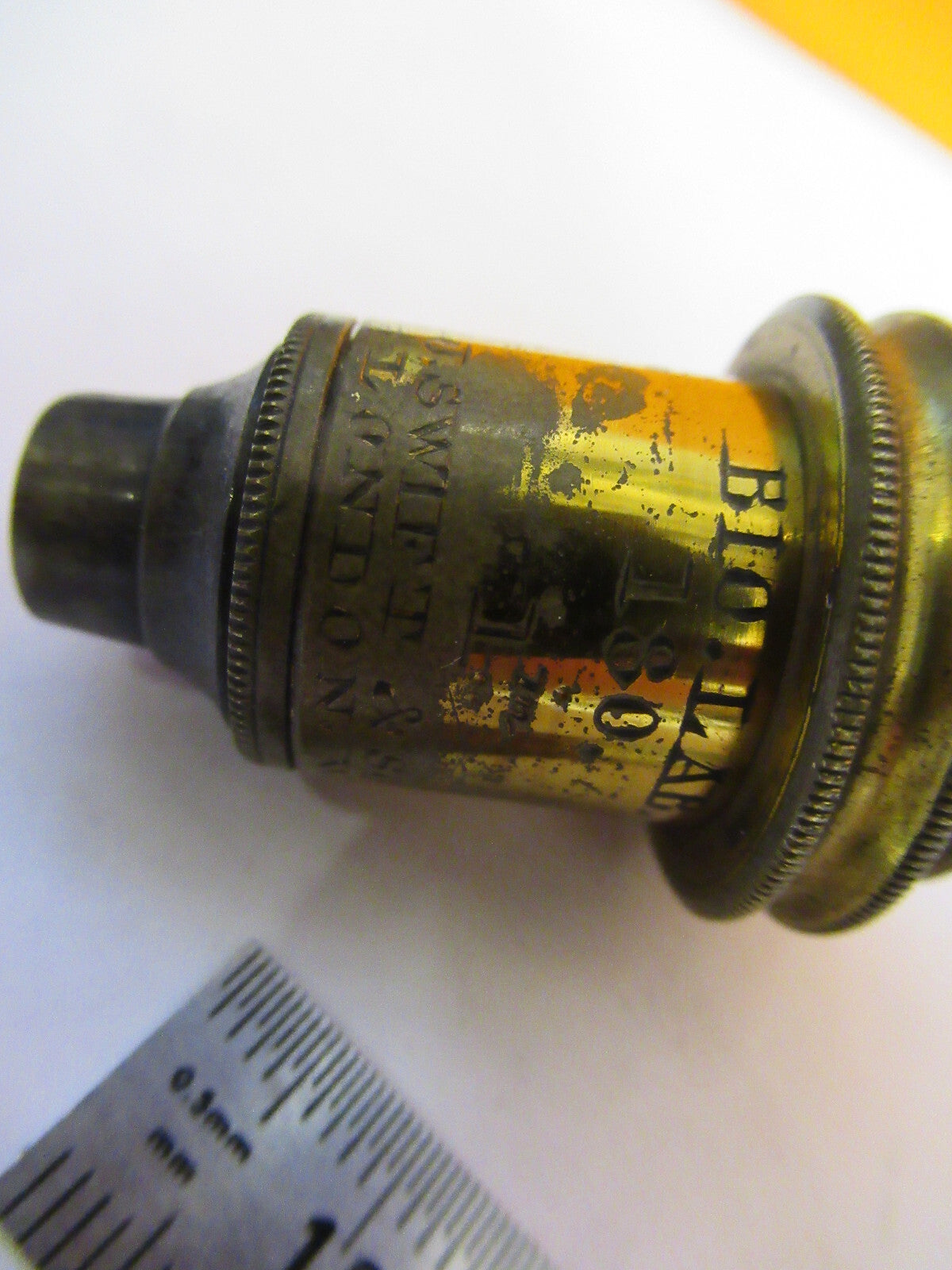 ANTIQUE SWIFT LONDON LENS BRASS OBJECTIVE MICROSCOPE AS PICTURED 47-FD-05
