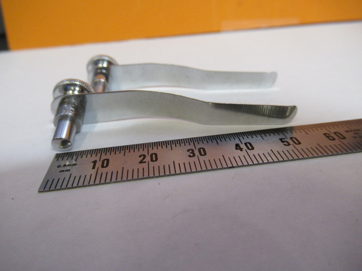 SPENCER AO PAIR CLIPS STAGE MICROSCOPE PART AS PICTURED Y4-A-70