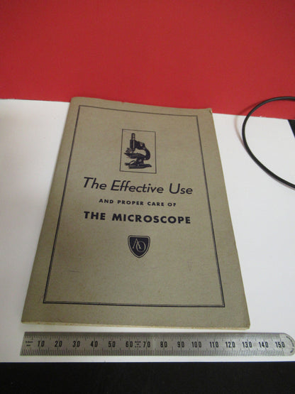 American Optical Co. Spencer Lens Co. Booklet 1941 Antique Microscope Part