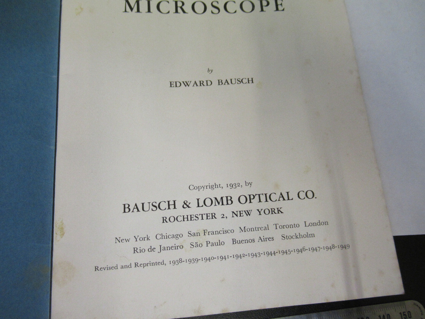 Antique Bausch & Lomb Use of Microscope Booklet 1932-49 Part