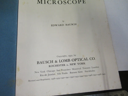 Antique Bausch & Lomb Use of Microscope Booklet 1932-49 Part