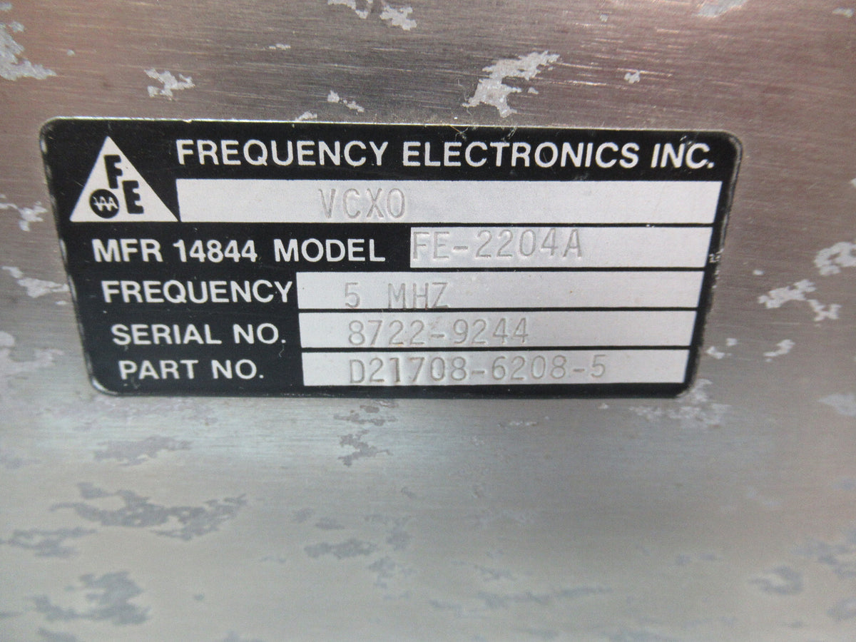 FEI QUARTZ OSCILLATOR FE2204A FREQUENCY STANDARD FEI 5 MHz AS PICTURED 6V-FT-78
