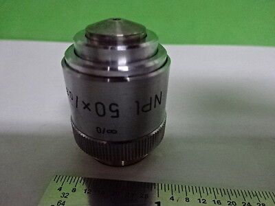MICROSCOPE PART LEITZ GERMANY OBJECTIVE NPL 50X P POL POLARIZER OPTICS #4-DT-A-9