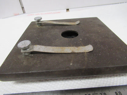 ANTIKES BAUSCH LOMB OLD STAGE TABLE ETUI MIKROSKOPTEIL WIE ABGEBILDET &amp;W1-A-101 