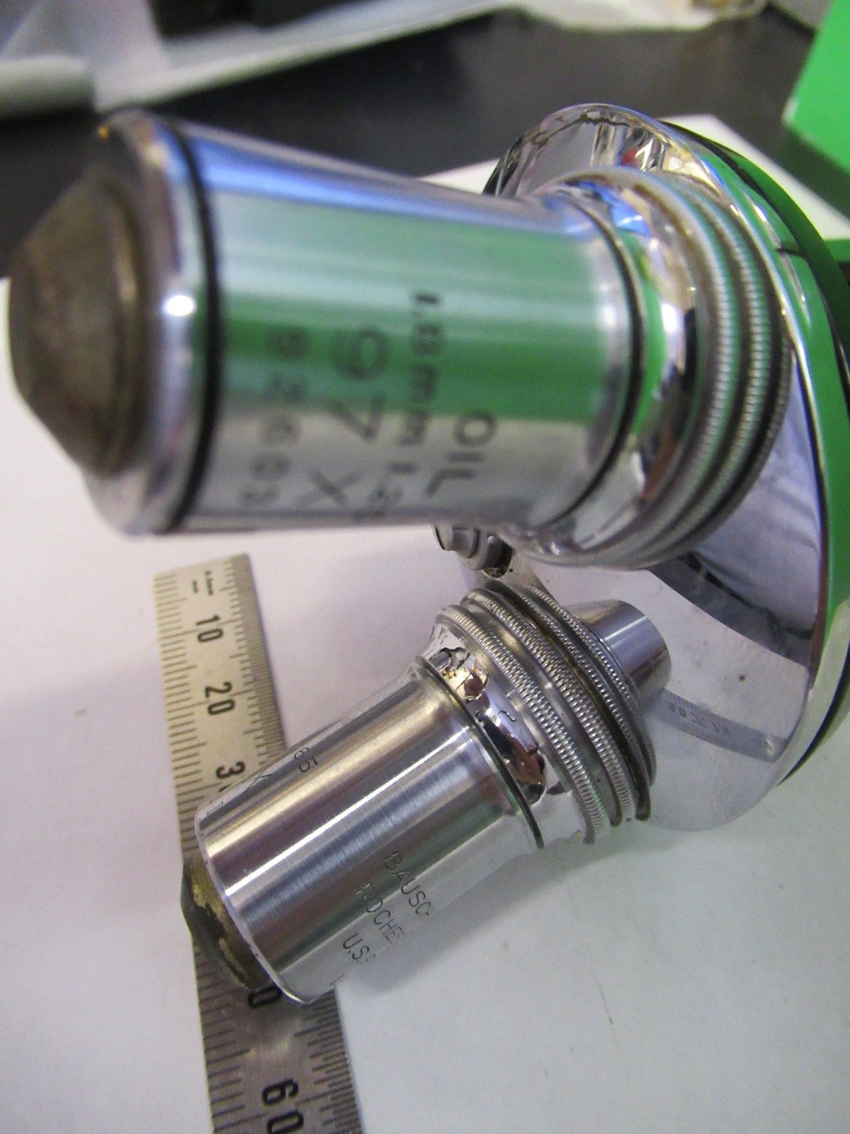 BAUSCH LOMB ANTIQUE NOSEPIECE + OBJECTIVES MICROSCOPE PART AS PICTURED Y4-FT-88