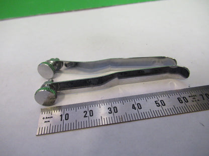 CARL ZEISS PAIR OF CLIPS STAGE MICROSCOPE PART AS PICTURED S1-B-74
