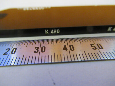 Ernst Leitz Wetzlar Slide Yellow Filter Optics Microscope Part