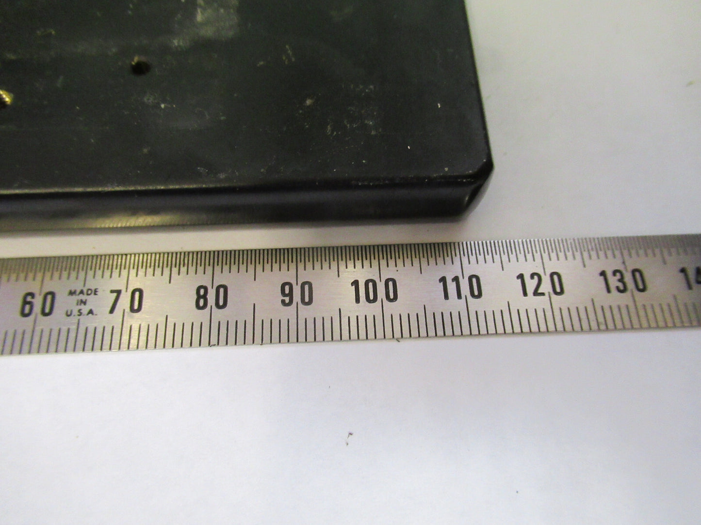 BAUSCH LOMB ANTIQUE RARE BRASS STAGE TABLE  MICROSCOPE PART AS PICTURED &75-B-24