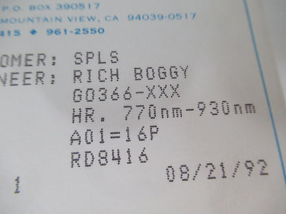OPTICAL PRO SPECTRA PHYSICS HR 770-930 nm DICHROIC OPTICS AS PICTURED &W7-B-05