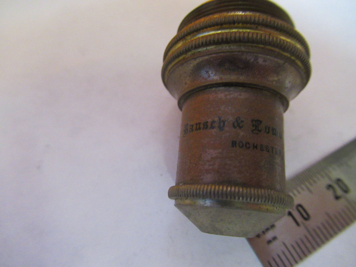 ANTIQUE BRASS BAUSCH LOMB OBJECTIVE 16mm MICROSCOPE PART AS PICTURED Y3-A-44