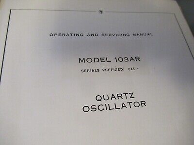 OLDTIMER HANDBUCH HP 103AR QUARTZ OSZILLATOR FREQUENZSTANDARD 1961 WIE ABGEBILDET