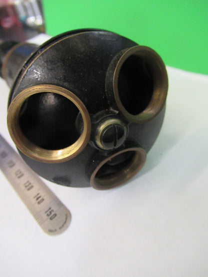 Antique Spencer Lens Co. Brass Tubus + Nosepiece Microscope Part