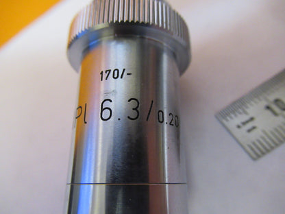 LEITZ WETZLAR 6.3X /170 OBJECTIVE LENS OPTIC MICROSCOPE PART AS PICTURED Y3-A-89