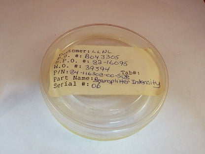 FUSED SILICA BEAM SPLITTER OPTICAL FLAT 2.5" DIAMETER OPTICS AS IS #E5-A-03