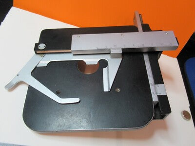 LEITZ SM-LUX GERMAN STAGE TABLE MICROMETERS MICROSCOPE PART as pictured 55R-B-26