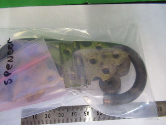 ANTIQUE SPENCER AO  LOCK + KEY + HANDLE MICROSCOPE PART AS PICTURED Y3-B-09