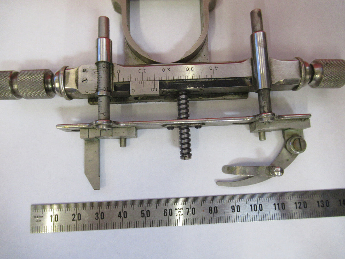 Antique Very Rare Spencer Lens Co. Xy Stage Clip Microscope Part